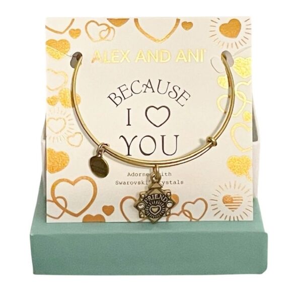 NEW Alex and Ani Because I Love You Friend - Picture 1 of 3